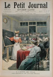 Het Onderzoek van Jonge Meisjes in het Stadhuis, Parijs, uit Le Petit Journal, 28 juli 1895